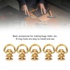 12 Sets D Ring Stud Screw Gold Brass Metal Plating
