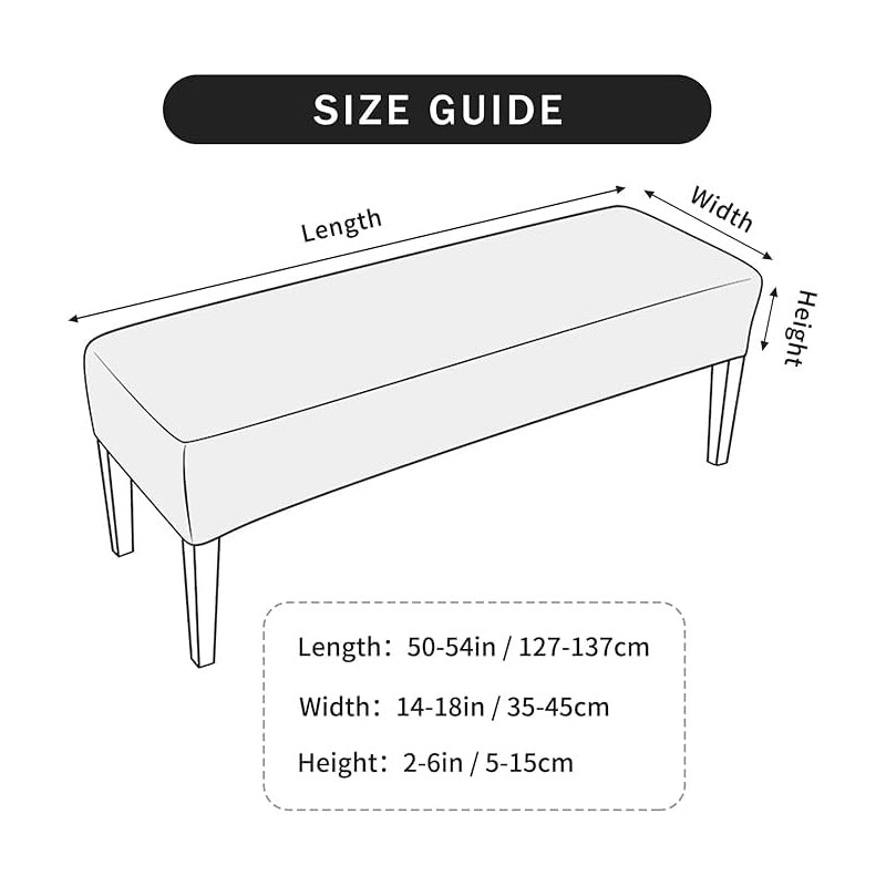 FORCHEER Dining Chair Covers and Bench Covers Set Waterproof Light