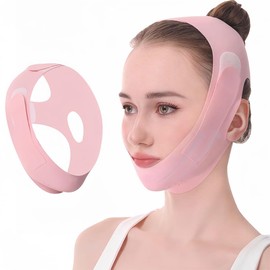 Upgrade The Cool Face Slimming Bandage Green/Purple Face Sculpting Slimming Device Trainer Face Sculpting Lifting and Firming V (Pink)