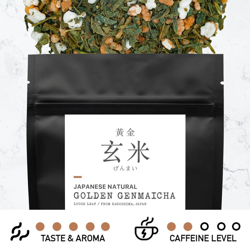 Leafmessage Natural Artisan Tea - Golden Genmaicha 黃金玄米 げんまいちゃ (100g/3.5oz)