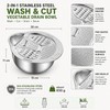 2-in-1 Stainless Steel Rice Washing Bowl with Grater – Side-Drain