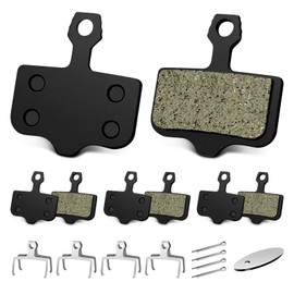 Bicycle Brake Pads for SRAM Avid Elixir - 4 Pairs Disc Brake Bicycle Compatible with Avid Elixir E1/E3/E5/E7/E9, Disc Brake Pads Suitable for MTB with Adjustment Plate, Durable Assembly Friendly