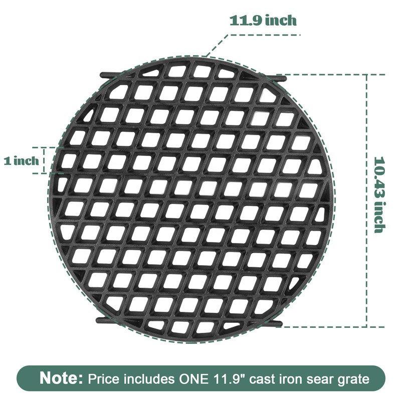 Mydracas Cast Iron Sear Grate Replacement for Weber 8834 Gourmet