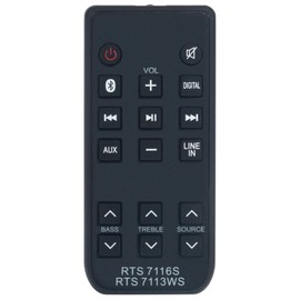 New Replacement Remote Control fit for RCA 37" Sound Bar Alco Electronics Soundbar RTS7116S rts7116s RTS7113WS SBT17116S A2HRTS7116S A2H-RTS7116S A2H RTS7116S A2HRTS7116S A2HRTS7II6S A2HRT571165