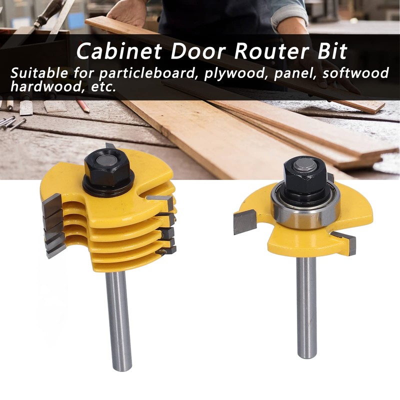 Hilitand 2pcs Slot Cutter Router Bit 1/4in Shank 3 Wing