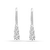 LeCalla 925 Sterling Silver Leverback Earrings Lightweight Cubic Zirconia Leverback