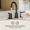 Phiestina 8 Inch 3-Hole Matte Black Widespread Bathroom Sink Faucet