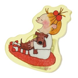 Greeting Life Acrylic Clip Rotating Coco-chan RYZ-1068 Yellow