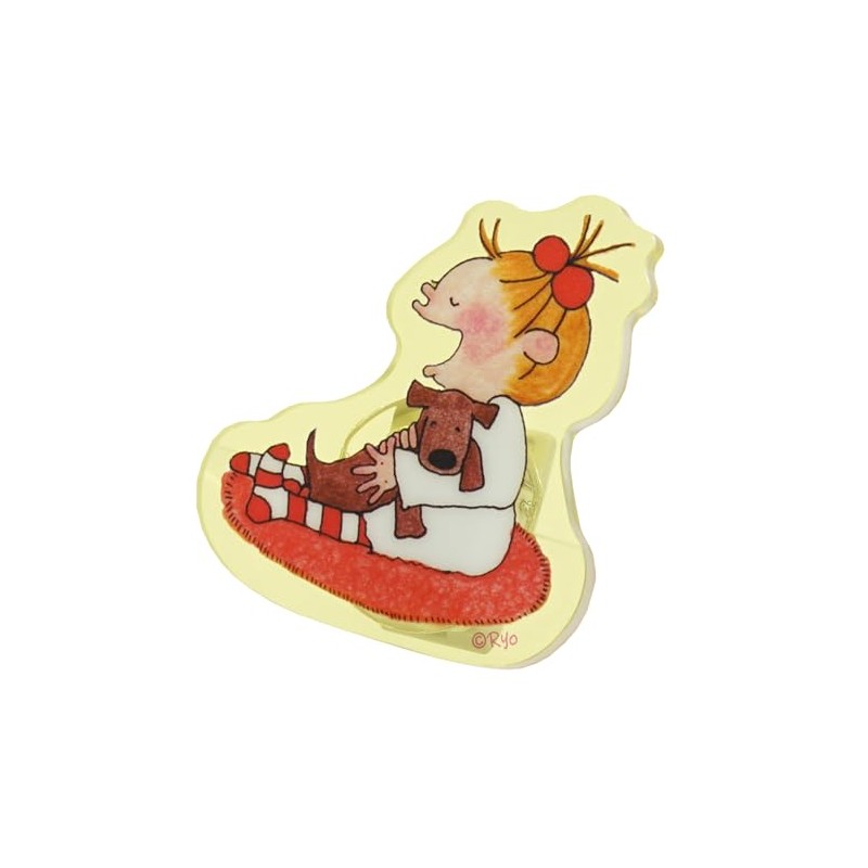 Greeting Life Acrylic Clip Rotating Coco-chan RYZ-1068 Yellow