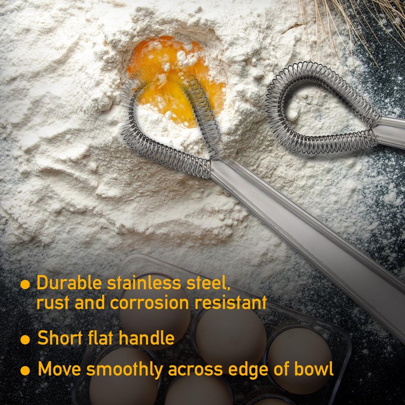 PRIMES Stainless Steel Mini Whisk Hand Beaters Manual, Achieve Perfect