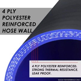 90 Degree 4 Ply Silicone Elbow Hose/Intake/Intercooler Pipe Coupler T Clamps (3.75"(95mm) - WITH 2 CLAMPS)