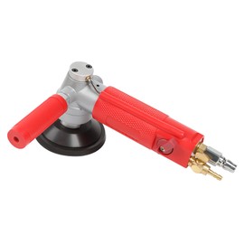 PIAOCAIYIN 4" Pneumatic Wet Stone Polisher 4300Rpm Water Jet Pneumatic Grinder Pneumatic Grinder w/Wrench & Water Pipe for Marble Granite