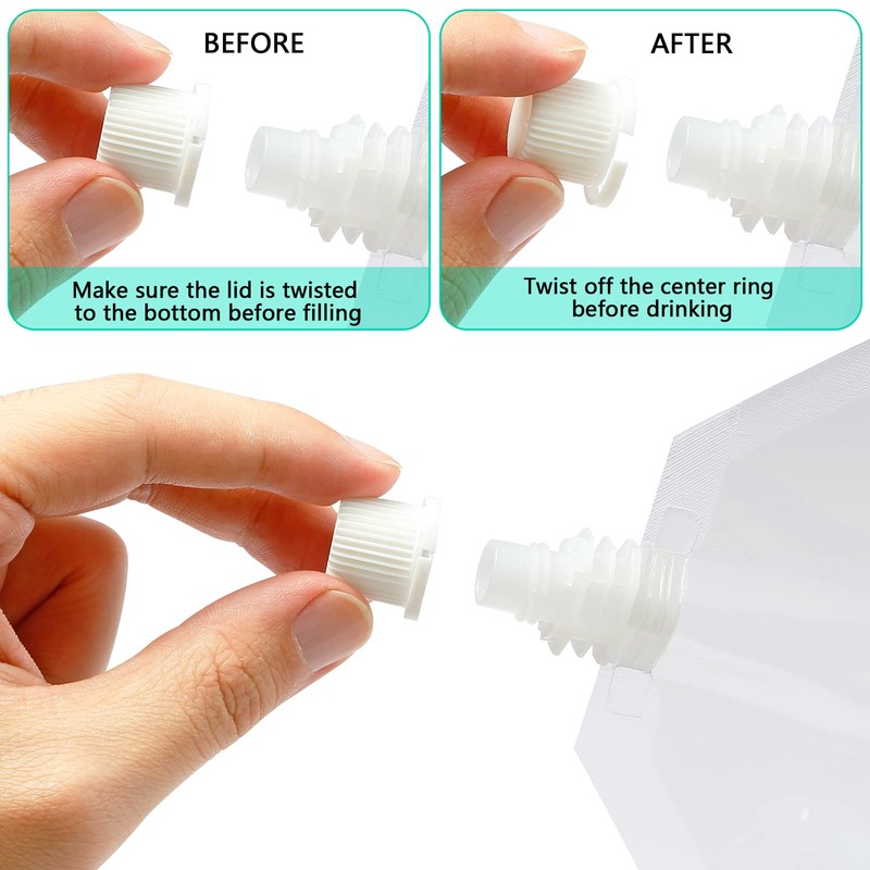 Liquor Flask Concealable And Reusable Cruise Sneak Drink Pouches Travel