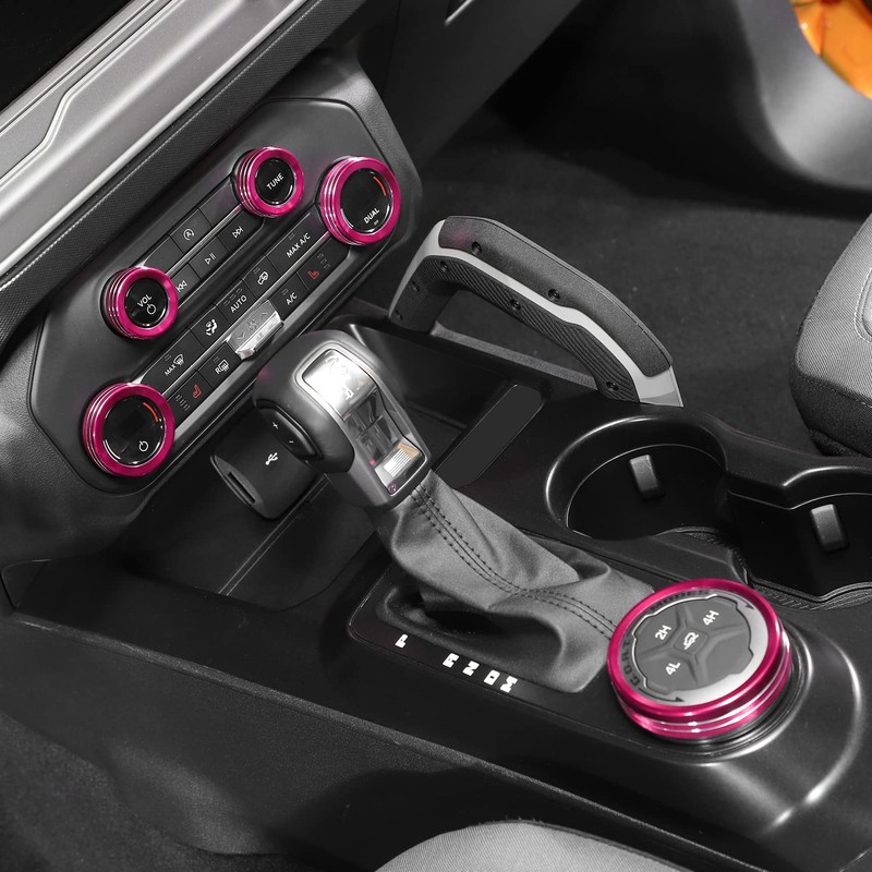 Linskip Dashboard Control Knob Trim Set for Ford Bronco 2025-2021,