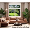 Curtain Rods 120-200 Inch, 210-inch Rod, Adjustable Length Heavy Duty