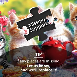 Ciavotie 100 Piece Puzzles for Kids Ages 4-6, Kittens' Tea Time Jigsaw Puzzle, Educational Fun for Kids Ages 6-8 & 8-10, Large Piece Puzzles for Seniors & Adults, Creative Puzzle for Family Activities