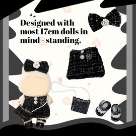 Doll Clothes,Clothes Accessories,5-Piece Doll Outfit Set,Fashionable Plush Doll Accessories Suitable Gift for Collectors and Doll Enthusiasts Playtime,birthdays, holidays
