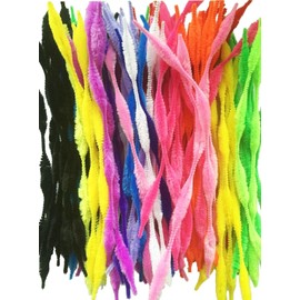 Carykon Fuzzy Bump Chenille Stems Pipe Cleaners, Pack of 100 (Mix)