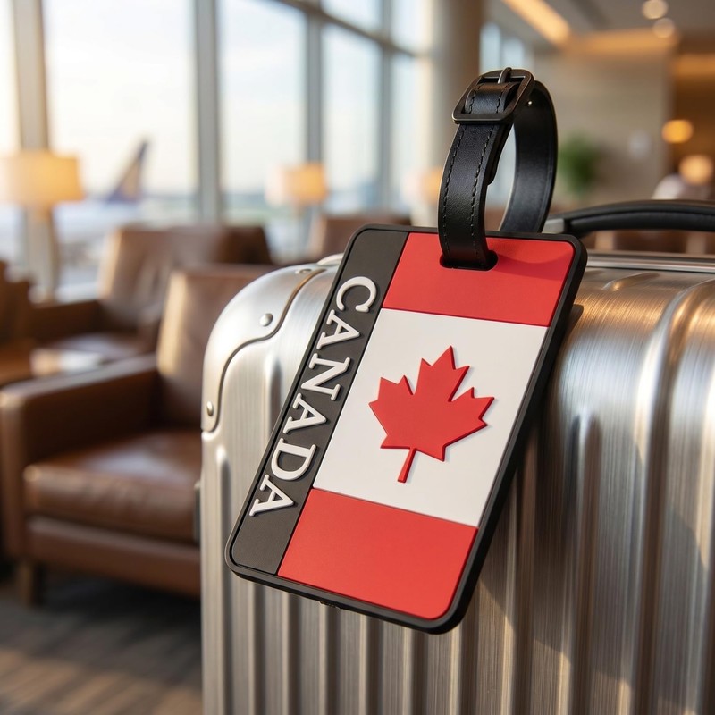 Didiseaon Luggage Labels for Suitcases - 2 Pack Canadian Flag