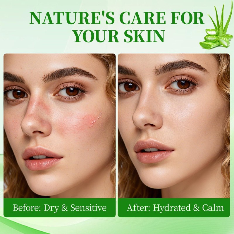 atnayo 10 Pcs Aloe Vera Moisturizing Face Mask, Skincare Hydrating