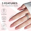 modelones Kit de uñas postizas ovaladas semitransparentes en rosa suave,