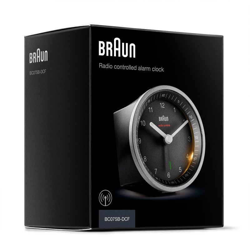 Braun Classic Analogue Radio-Controlled Alarm Clock Central European Time Zone
