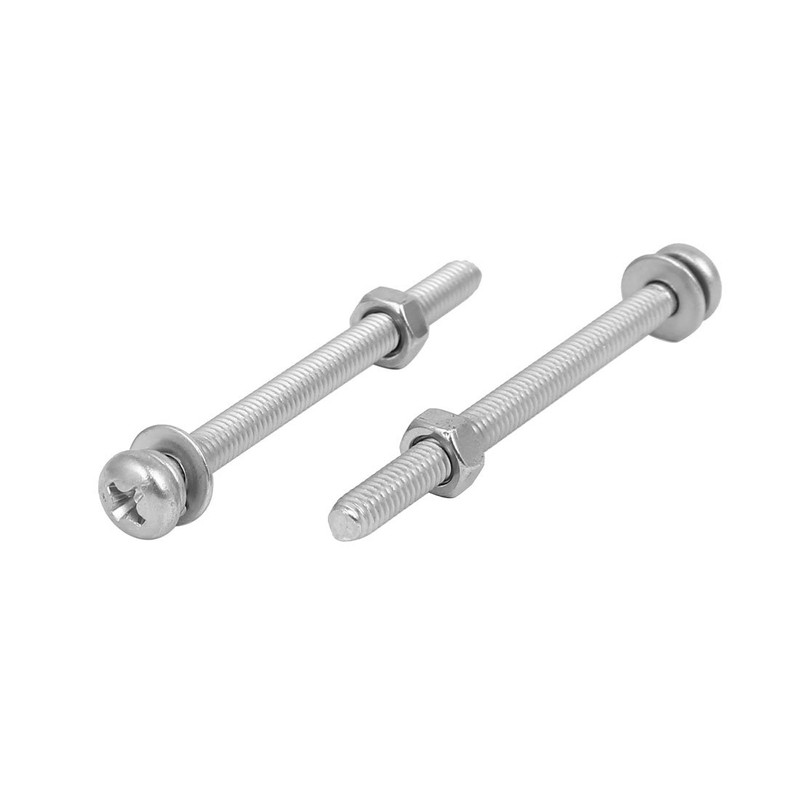 Sourcingmap M4 x 55mm 304 Stainless Steel Phillips Pan Head