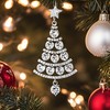 UPRIMEASY Christmas Earrings for Women, Zircon Star Christmas Tree Earrings,