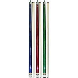 ASKA Set of Wrapless 2-Piece Billiard Pool Cues L3, 58" Hard Rock Canadian Maple, 13mm Hard Le Pro Tip, Mixed Weights and Colors (Set of 3 Sticks)