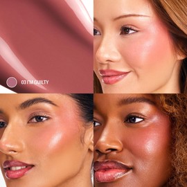 Sacheu Cheek STAY-N Rubor Liquido Para Mejillas — Alto Pigmento, Modulable De Larga Duración Rubor En Crema Ligero Para Mejillas Jugosas Y Radiantes Con Efecto Ruborizado (I'm Guilty)