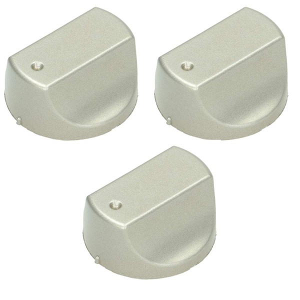 Find A Spare 3 Pack Hot-Ari ix Silver Control Knob Switches For Hotpoint FH83IXAGS KSOS89PXS SD33X SH51XS DD53X Oven Cookers