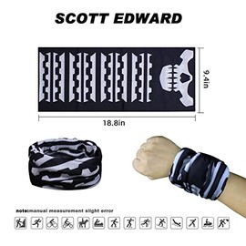 Scott Edward 9pcs Bandanas de Hombre Mujeres Headbands Headwear elástico Magia Bufanda Bandana Bandas de Deportes Yoga sin Costuras Camuflaje, Color d