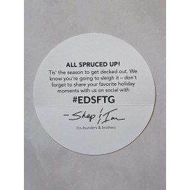 Vineyard Vines Xmas/Holiday  Exclusive Jeep Circular Sticker RARE New (3.5")