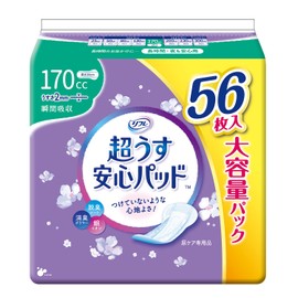 Livedu Reflation Ultra Thin Safe Pad, Large Capacity Pack, 6.7 fl oz (170 cc), 56 Pieces, Urine Removal Pad