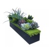 FixtureDisplays Artificial Succulent Metal Planter Arrangement Potted Succulents Centerpiece