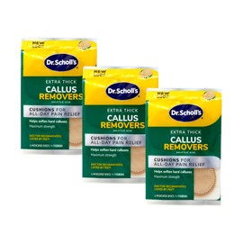 Dr. Scholl's Extra Thick Callus Removers 4 Cushions ea.(Packs of 3)