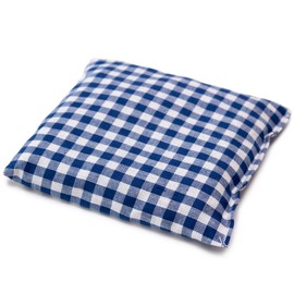 Cherry Stone Cushion 12 x 12 cm Blue/White - As Cold Cushion and Heat Cushion - with Cherry Stones