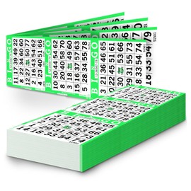 Bingo Paper Sheets – 3 Faces, 12" x 4" – Pack of 500 Disposable Bingo Cards – Recyclable Dauber Paper for Seniors, Adults & Community Events (Lime)