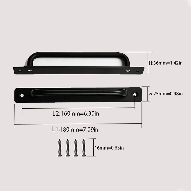UULU 2pcs Aluminum Alloy Door Handle Handle Cabinet Handle Door