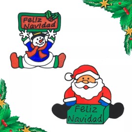 Jands Distribution Pegatinas Gel Para Ventanas Grandes 21cm Adornos Navidad 2pz