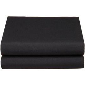 Cathay Home Luxury Wrinkle And Fade Resistant Double Brushed Ultra Soft Microfiber 14-inch Standard Pocket Single Fitted Sheet, Black, Queen
