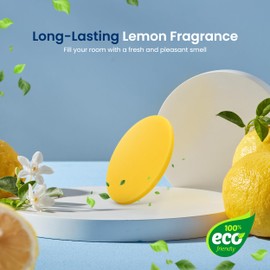 SereneLife 15pcs Lemon Scented Fragrance Discs - Long-Lasting Aroma for Towel Warmers & Air Freshener Holders - Easy Installation - Odor Elimination - 4 PACK, 60 Discs