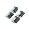 Design61 4 x Box Fixed Castors Furniture Castors Double Wheel