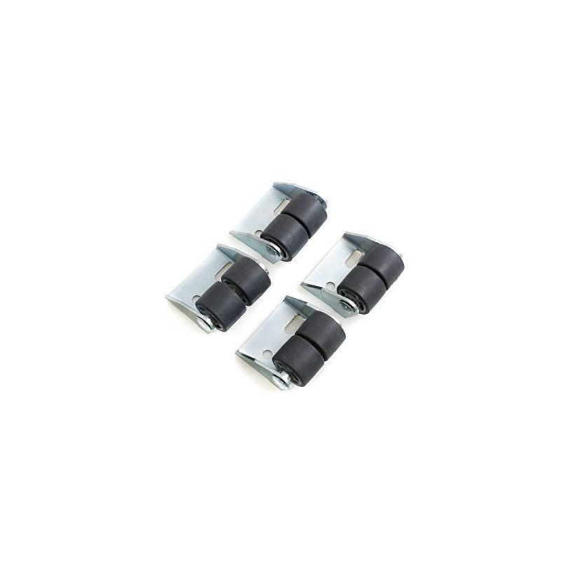 Design61 4 x Box Fixed Castors Furniture Castors Double Wheel