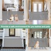 55 Inch Retractable Dog Gate Outdoor Scratch-Resistant Mesh Baby Gate