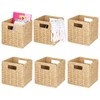 OMISTAR 6 Pcs 8.7 Inch Wicker Storage Cubes Bins -