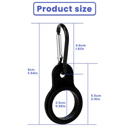 Gabrella 6 Pcs Silicone Water Bottle Clip, Water Bottle Buckle Holders with Keychain Ring Clip, Portable Bottles Carabiner for Hiking, Camping, Traveling and Mountain Climbing