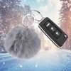 ueslwser 2Pcs Pom Pom Keyring Womens Faux Fur Fluffy Pompom