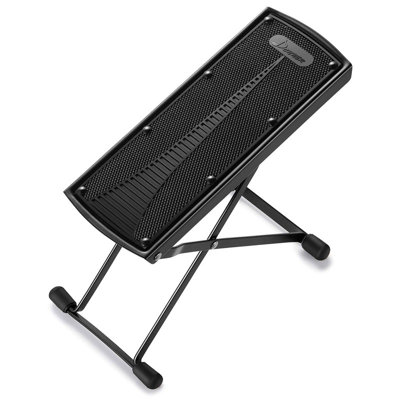 Donner Guitar Pedestal, 6 Adjustable Height Levels, Foldable, Iron Footrest,