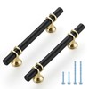 Ravinte Hardware 15 Pack 6 Inch Matte Black&Gold Cabinet Pulls